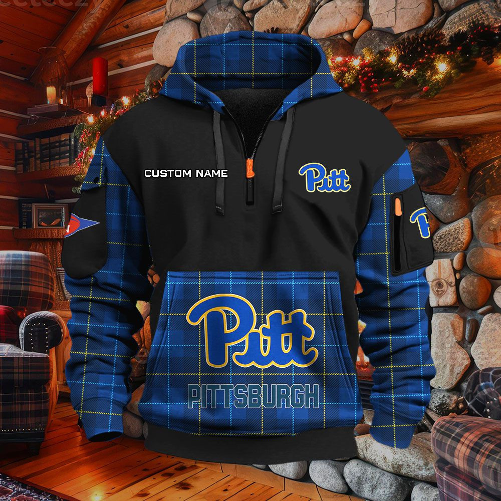 Sweat à capuche à demi-zip Pittsburgh Panthers – Image 6