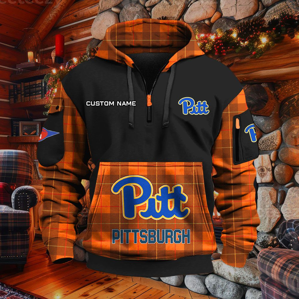 Sweat à capuche à demi-zip Pittsburgh Panthers – Image 8