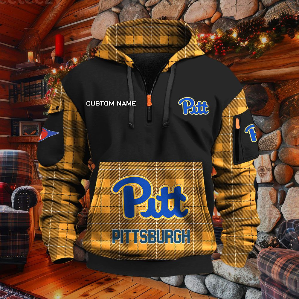 Sweat à capuche à demi-zip Pittsburgh Panthers – Image 9