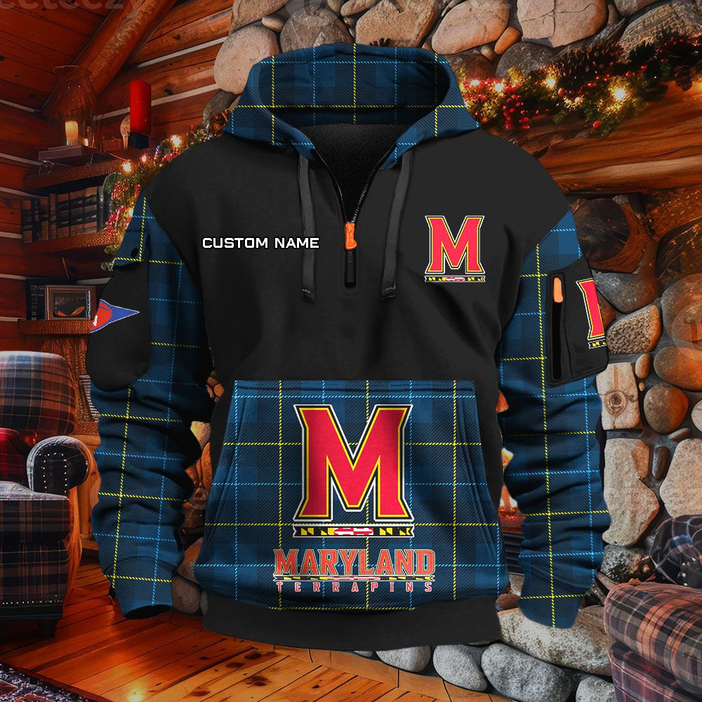 Sweat à capuche à demi-zip Maryland Terrapins – Image 3
