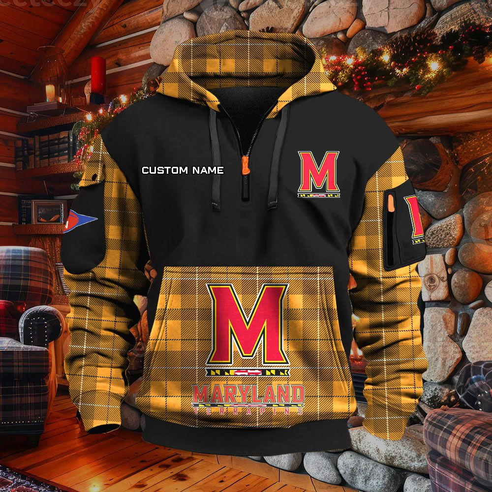 Sweat à capuche à demi-zip Maryland Terrapins – Image 9