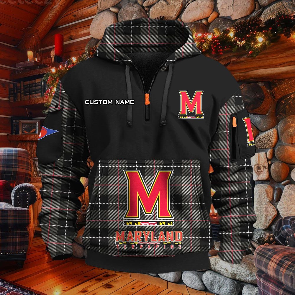 Sweat à capuche à demi-zip Maryland Terrapins – Image 2