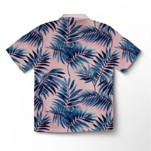 Alternative view of Chemise hawaïenne pour homme – Murmure de palmiers indigo blush