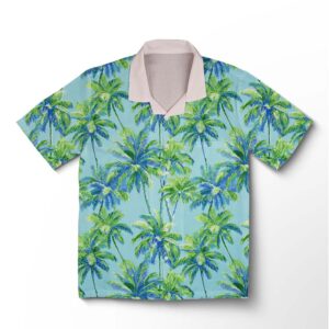 Chemise hawaïenne pour homme – Tropicana aux palmiers vert citron électrique