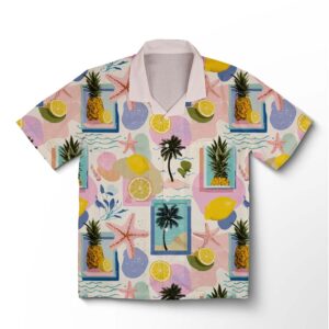 Chemise hawaïenne pour homme – Carnaval pastel aux étoiles de mer d’Hawaï