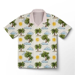 Chemise hawaïenne pour homme – Île estivale cartoon pop